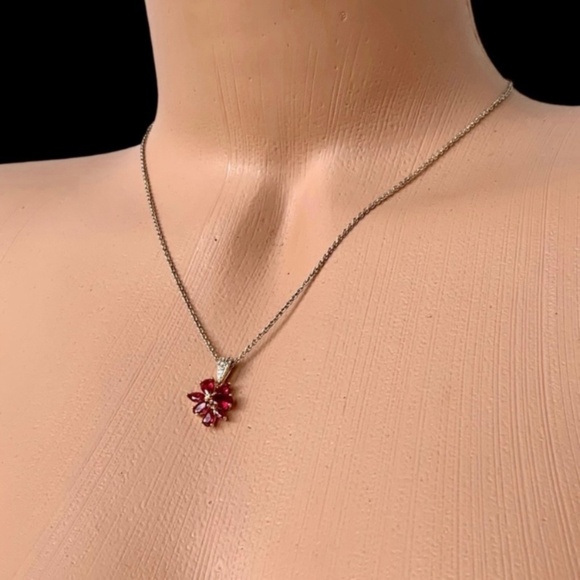 Pendant 925 sterling silver flower - Picture 2 of 6